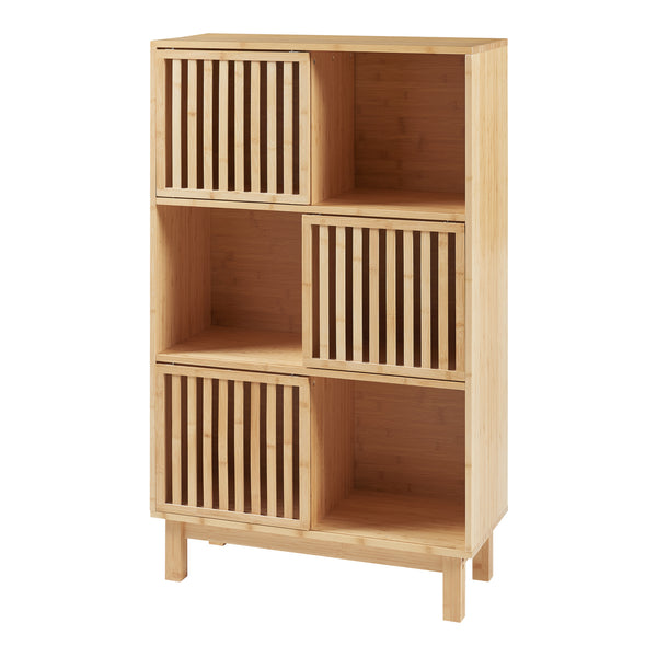 Boekenkast Ypäjä schap bamboe naturel [en.casa]