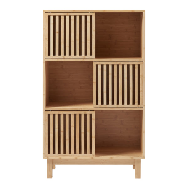 Boekenkast Ypäjä schap bamboe naturel [en.casa]