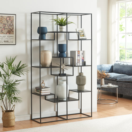 Standregal Råde Metaal 180x100x35 cm Zwart [en.casa] - premiumXL