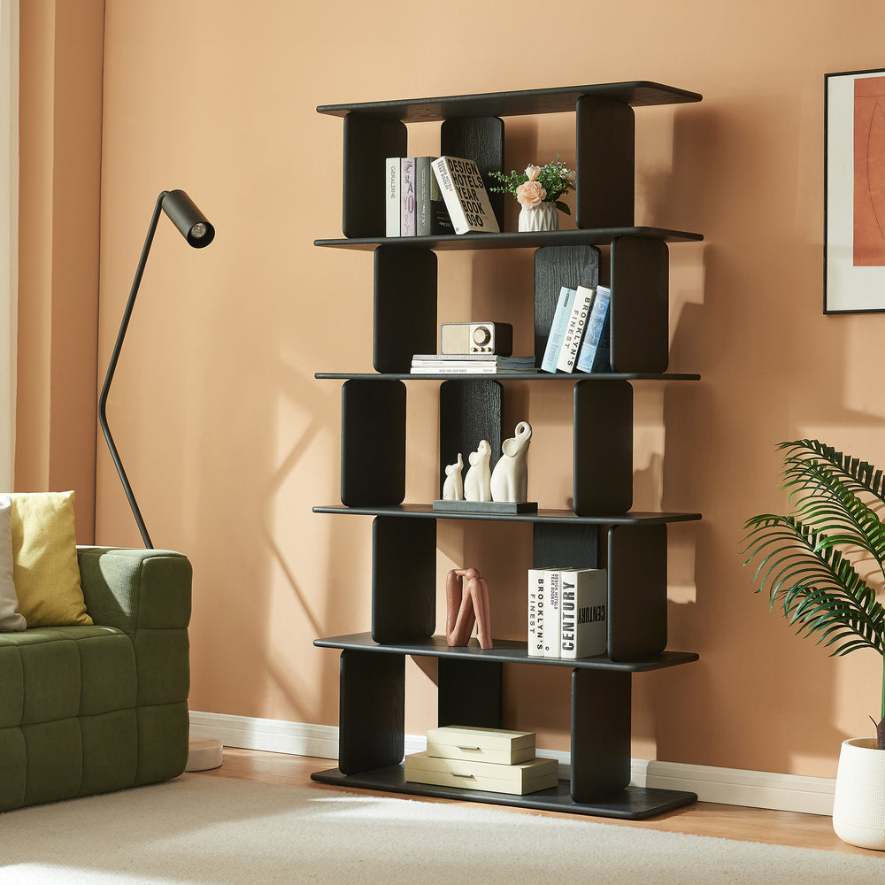 Boekenkast Gäljami met 5 vakken 180x100x35 cm [en.casa] 