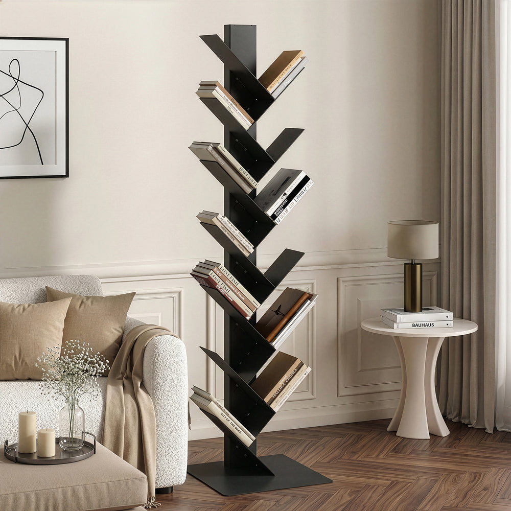 Bibliothèque Eksjö en forme d'arbre acier 150 x 39 x 39 cm [en.casa]