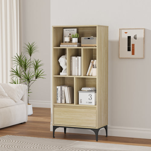 Boekenkast Kistiandi 137x60x35 cm [en.casa]