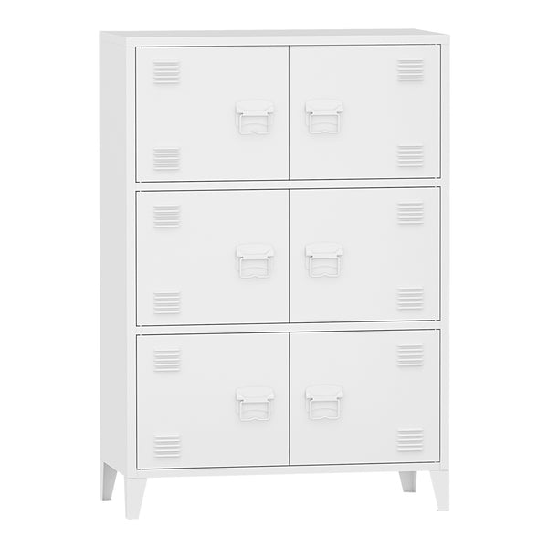 [en.casa] Bureaukast Hamina 113x80x40 cm staal - 2 varianten