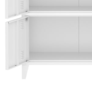 Armoire de bureau métallique Hamina à 4 portes acier 82 x 80 x 40 cm [en.casa]
