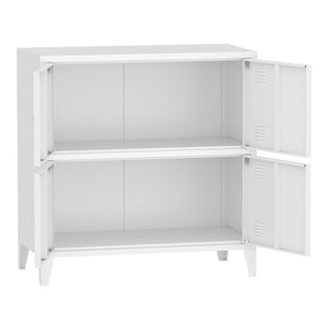 Armoire de bureau métallique Hamina à 4 portes acier 82 x 80 x 40 cm [en.casa]