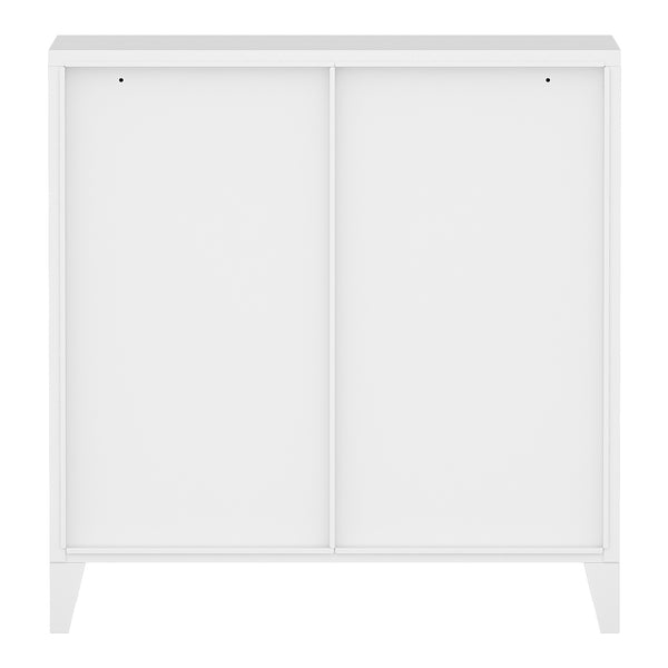 Armoire de bureau métallique Hamina à 4 portes acier 82 x 80 x 40 cm [en.casa]