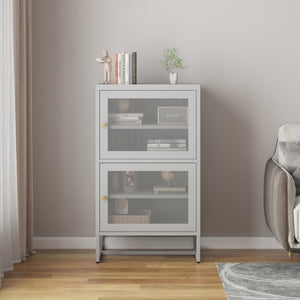 Opbergkast Sund metaal grijs [en.casa]