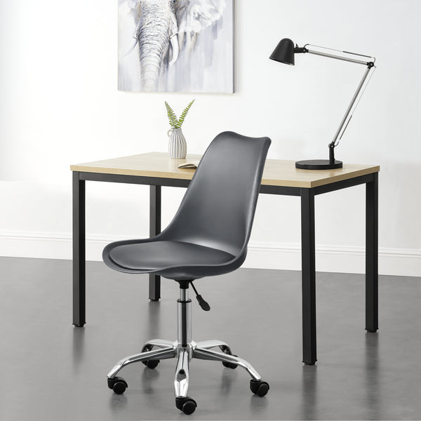 Chaise de Bureau Atherton à Roulettes Réglable en Hauteur Similcuir [en.casa]