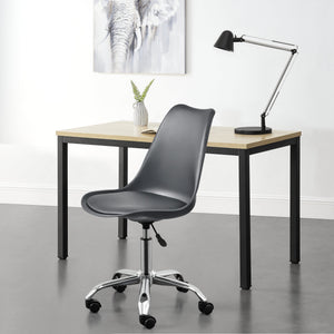 Chaise de Bureau Atherton à Roulettes Réglable en Hauteur Similcuir [en.casa]