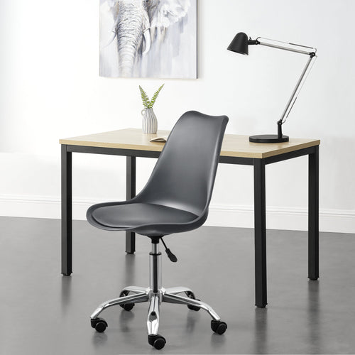 Chaise de Bureau Atherton à Roulettes Réglable en Hauteur Similcuir [en.casa]