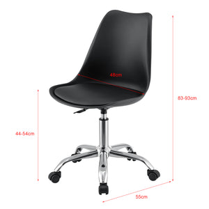 Chaise de Bureau Atherton à Roulettes Réglable en Hauteur Similcuir [en.casa]