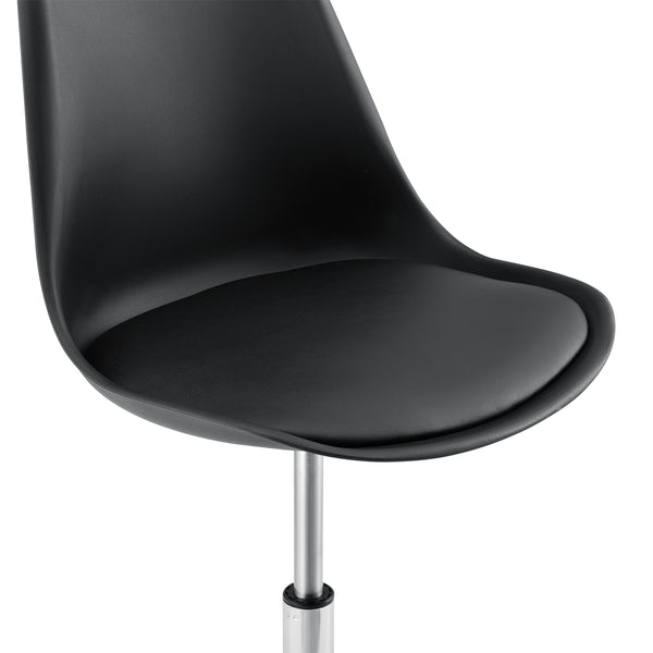 Chaise de Bureau Atherton à Roulettes Réglable en Hauteur Similcuir [en.casa]