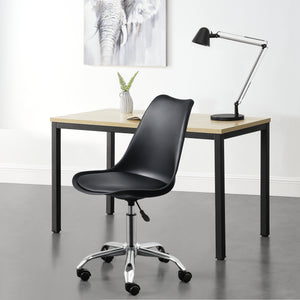 Chaise de Bureau Atherton à Roulettes Réglable en Hauteur Similcuir [en.casa]