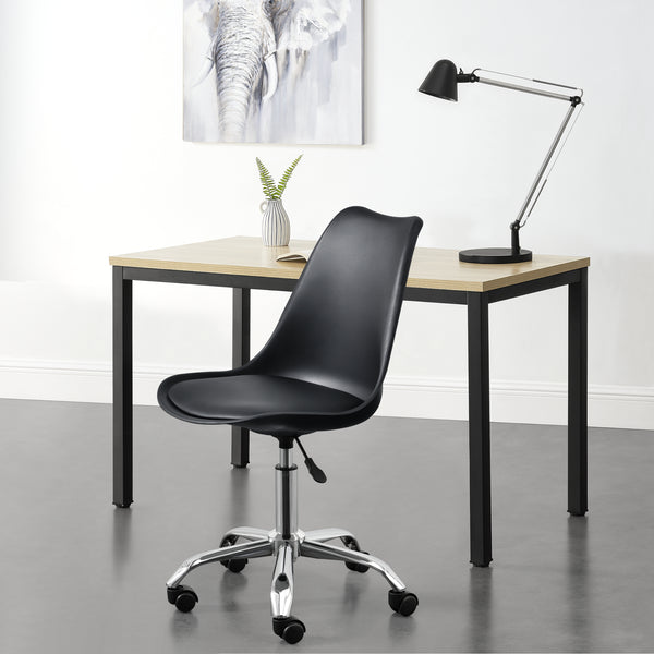 Chaise de Bureau Atherton à Roulettes Réglable en Hauteur Similcuir [en.casa]