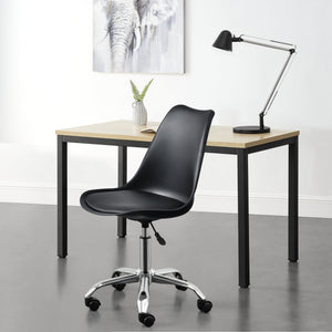 Chaise de Bureau Atherton à Roulettes Réglable en Hauteur Similcuir [en.casa]