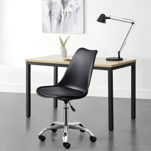Chaise de Bureau Atherton à Roulettes Réglable en Hauteur Similcuir [en.casa]