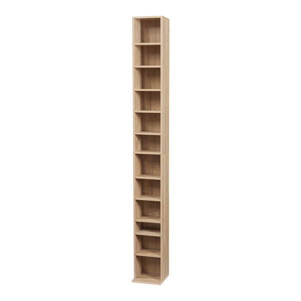 CD DVD kast Tynset vakkenkast met 12 vakken 175x20x20 cm [en.casa]