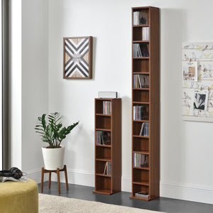 CD DVD kast Tynset vakkenkast met 12 vakken 175x20x20 cm [en.casa]