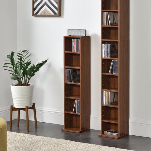 CD DVD kast vakkenkast met 6 planken 90x20x20 cm - verschillende kleuren