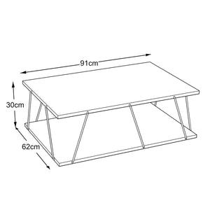 [en.casa] Salontafel Saltdal 91x62x30 cm - 4 varianten