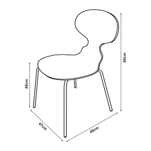 Lot de 4 chaises de salle à manger Kil [en.casa]