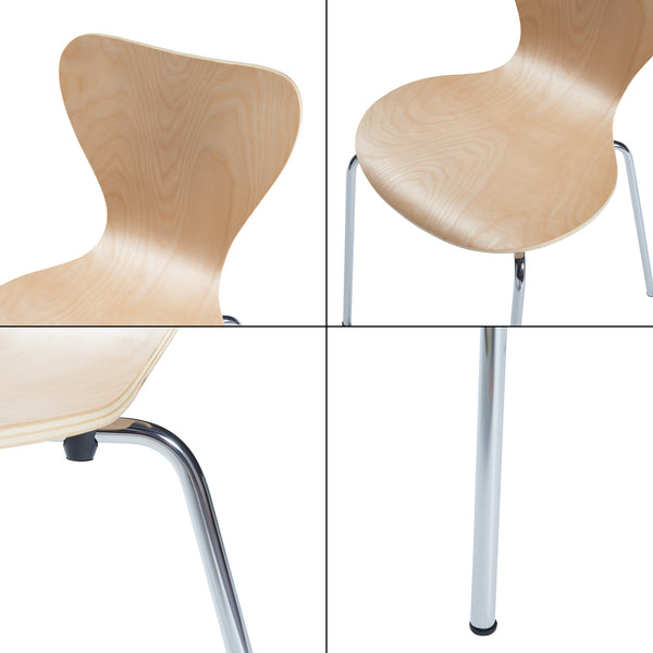 Eetkamerstoel Essunga 80x48x45,5 cm set van 4 [en.casa]