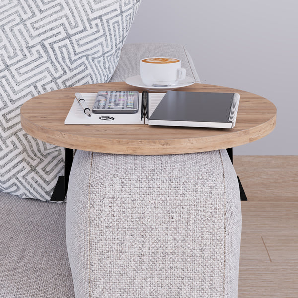 Plateau d'accoudoir de canapé Kuleskyd Ø 34 cm [en.casa]