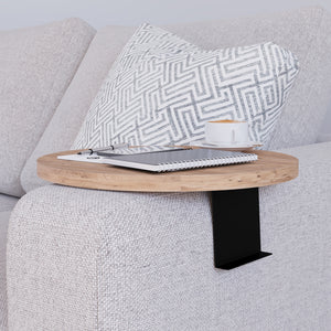 Plateau d'accoudoir de canapé Kuleskyd Ø 34 cm [en.casa]