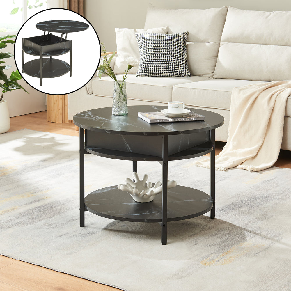 Table basse Kandas avec surface relevable [en.casa]
