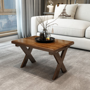 Table basse Tommerup rectangulaire pin teinté [en.casa]