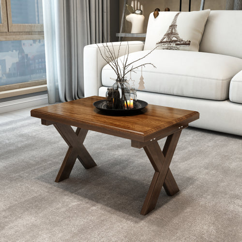 Table basse Tommerup rectangulaire pin teinté [en.casa]