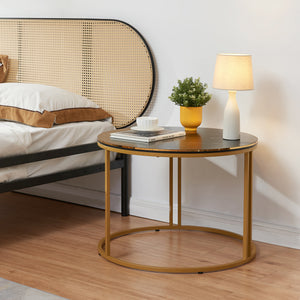 [en.casa] Salontafel Aulum rond 50x70 cm - 4 varianten