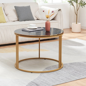 [en.casa] Salontafel Aulum rond 50x70 cm - 4 varianten