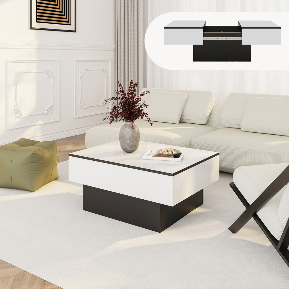 Table basse extensible Lens 80 x 60 x 36 cm [en.casa] 