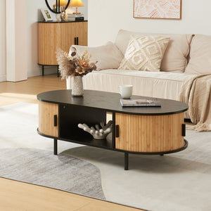 Table basse Tvedestrand 120 x 55 x 40 cm bambou [en.casa]