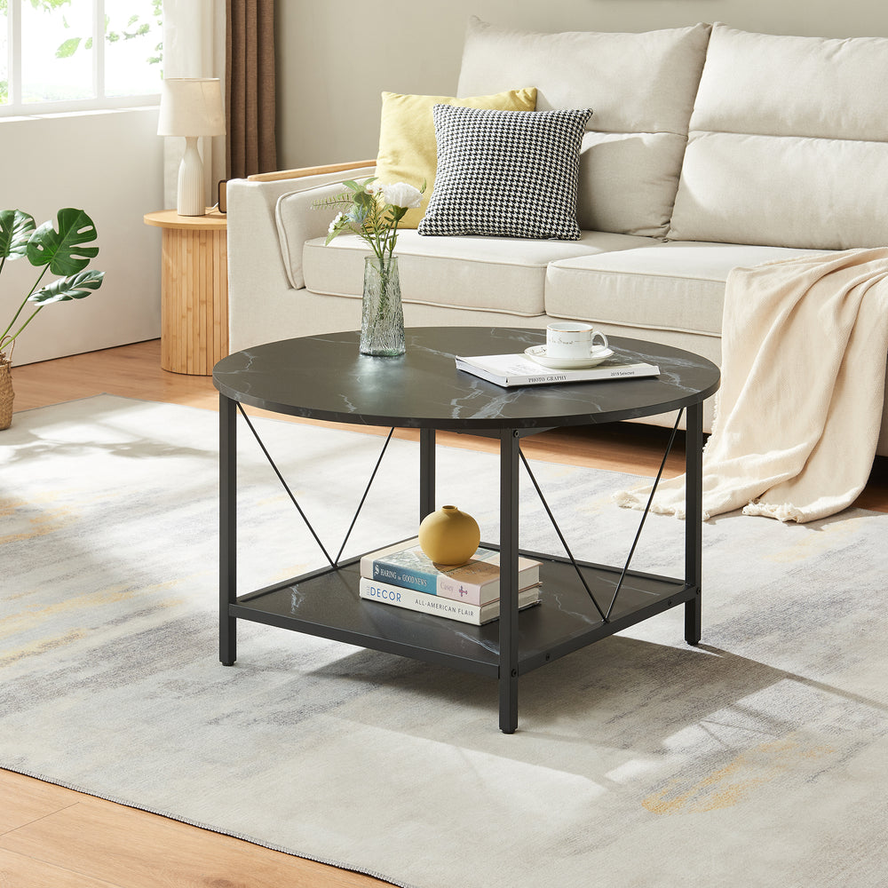 Table basse Filem Ø80x46 cm [en.casa] 
