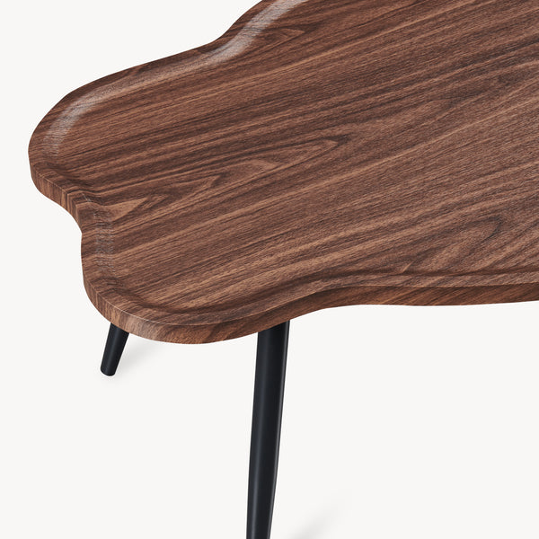 Table basse de salon Trestaneng 100 x 60 x 47 cm effet noyer [en.casa]