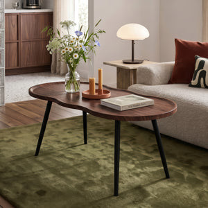 Table basse Ken 100 x 60 x 47 cm aspect noyer [en.casa]