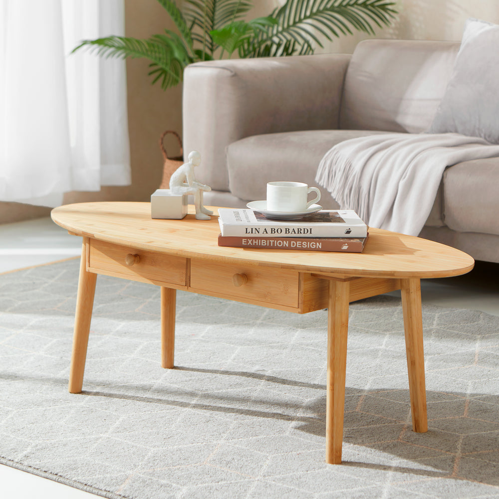 Table basse Harboøre bambou naturel [en.casa] - premiumXL