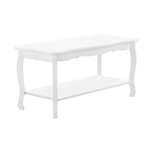 Table basse Pearl 88x40x42 cm style Shabby Chic blanc en.casa - premiumXL
