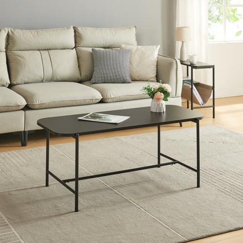 Table basse Samnanger 110x50x45cm noir [en.casa] - premiumXL