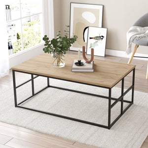 Table basse Velendi 100x60x40 cm aspect chêne/noir [en.casa] - premiumXL