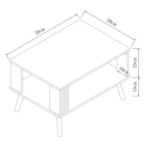 [en.casa] Salontafel Århus 40x70x50 cm - 2 varianten