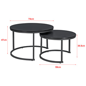 Set de 2 tables basses gigognes Christchurch [en.casa]