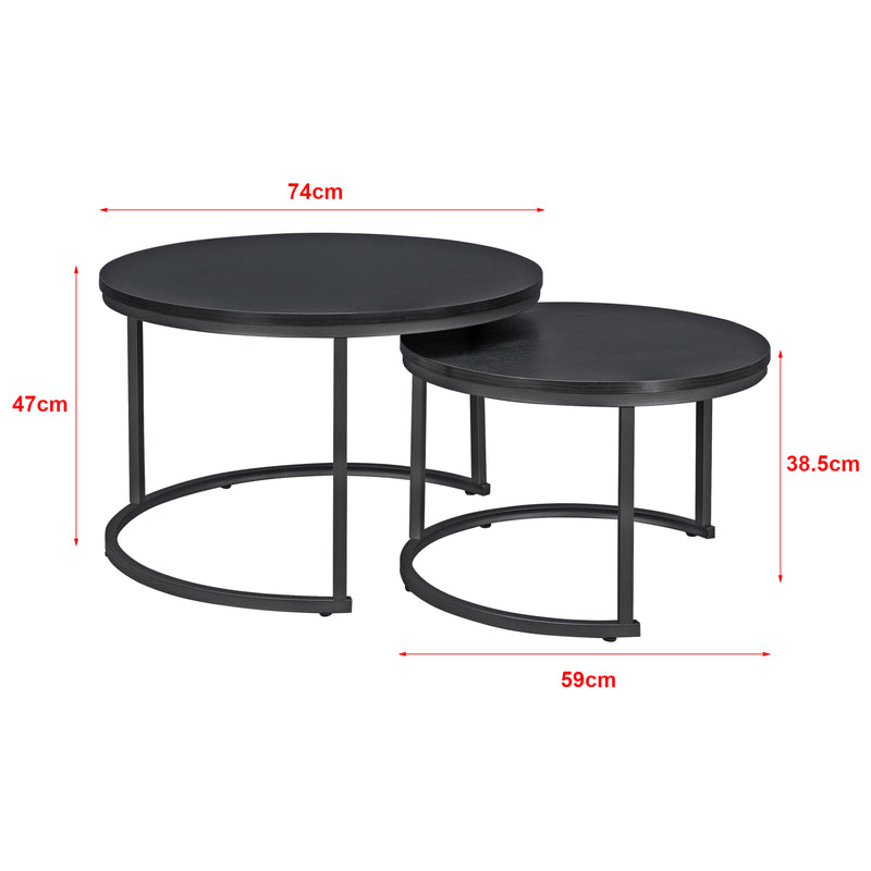 Maatschets Salontafel Christchurch rond [en.casa]