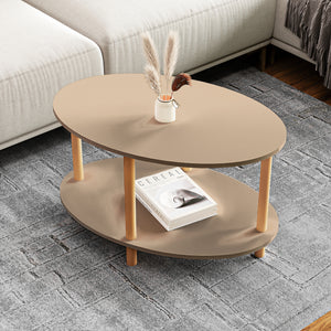 Salontafel Højreby ovaal 43x70x44 cm [en.casa]