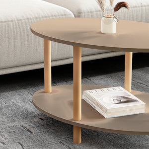 Salontafel Højreby ovaal 43x70x44 cm [en.casa]
