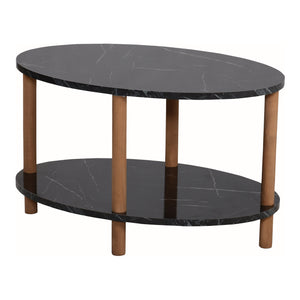Table basse ovale Højreby 43 x 70 x 44 cm [en.casa]