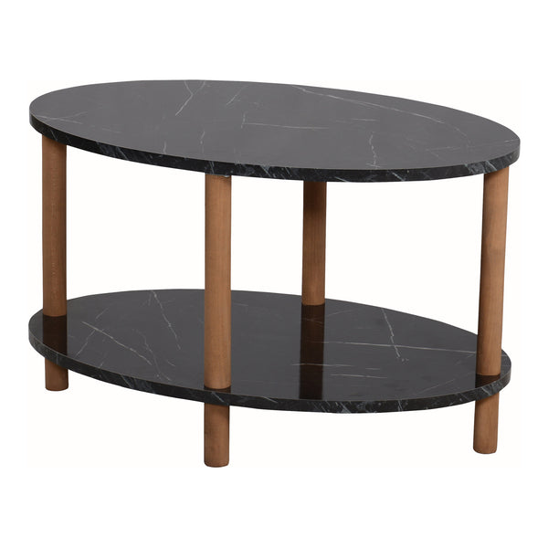 Table basse ovale Højreby 43 x 70 x 44 cm [en.casa]