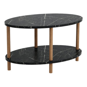 Table basse ovale Højreby 43 x 70 x 44 cm [en.casa]